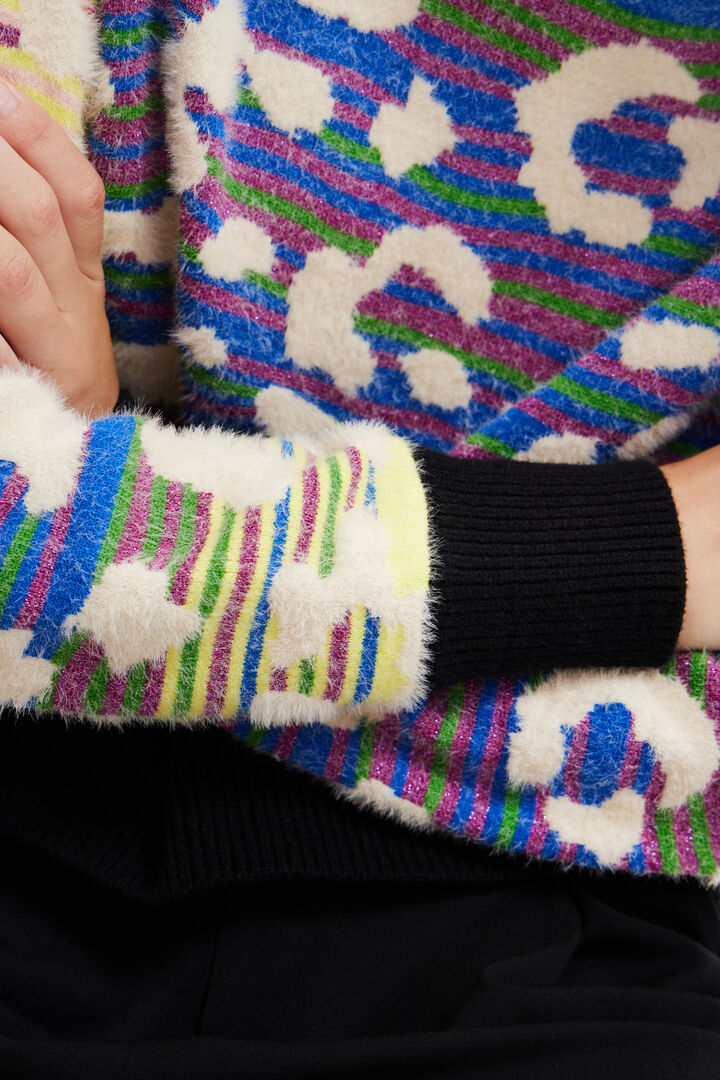 Jersey efecto leopardo rayas | Desigual