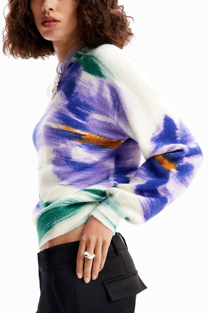 Jersey flores desenfocadas | Desigual