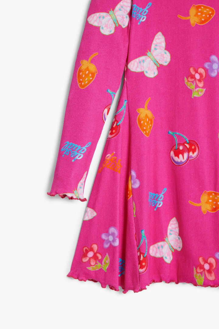 Vestido skater canalé formas | Desigual