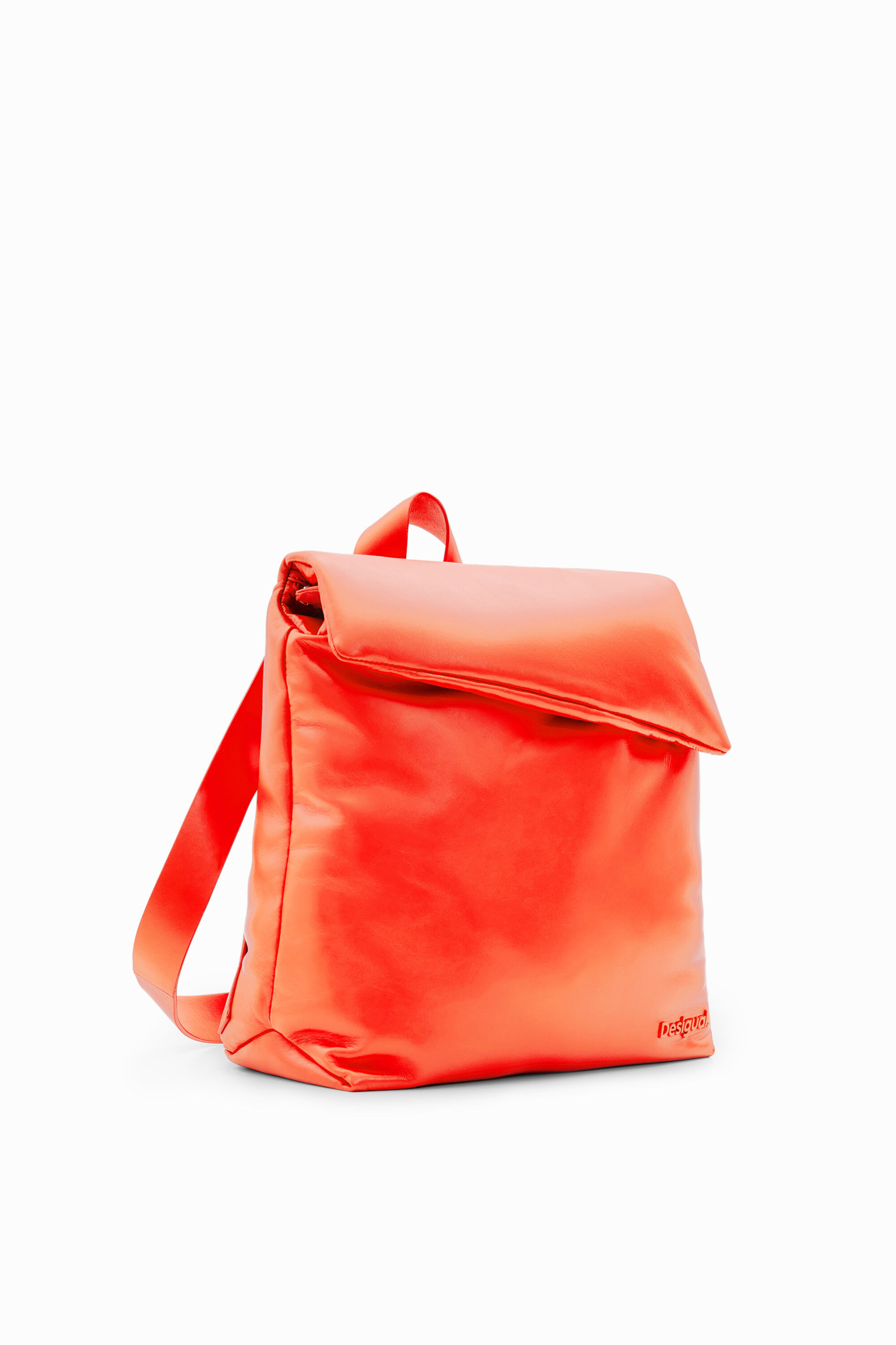 Small leather backpack - ORANGE - U