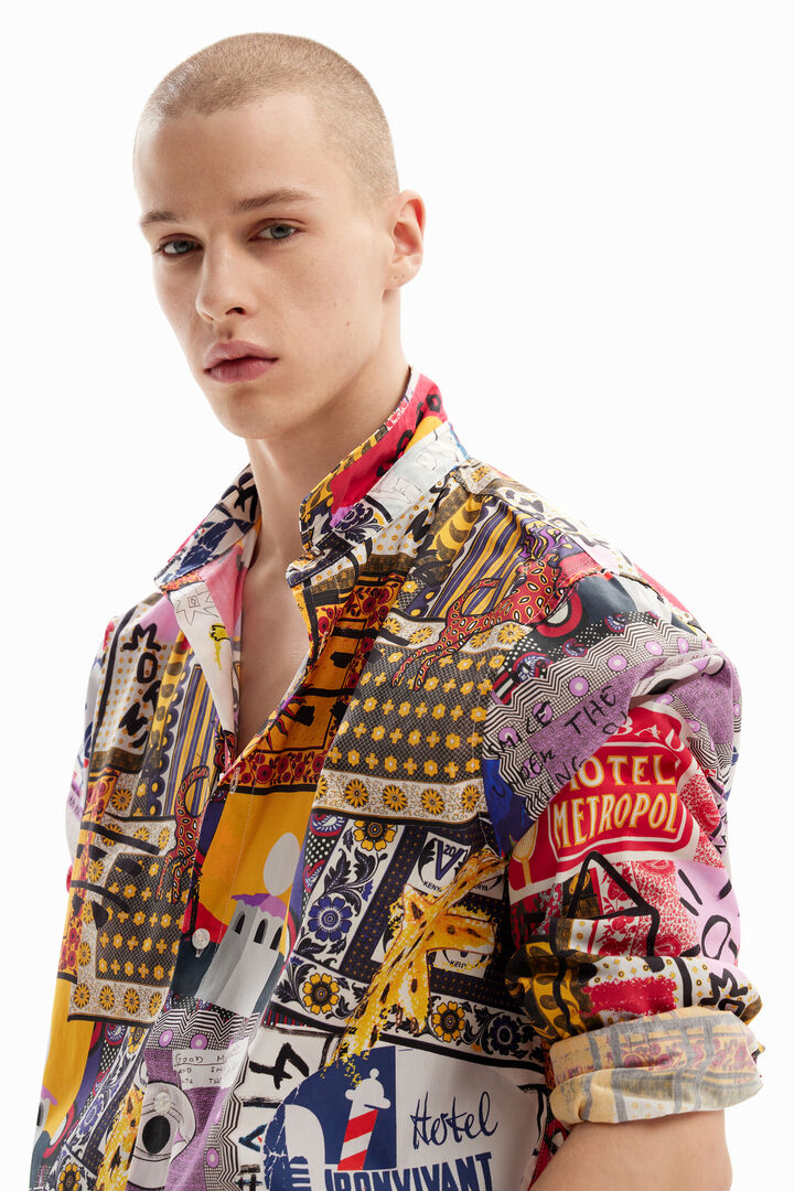 Patchwork poplin shirt | Desigual