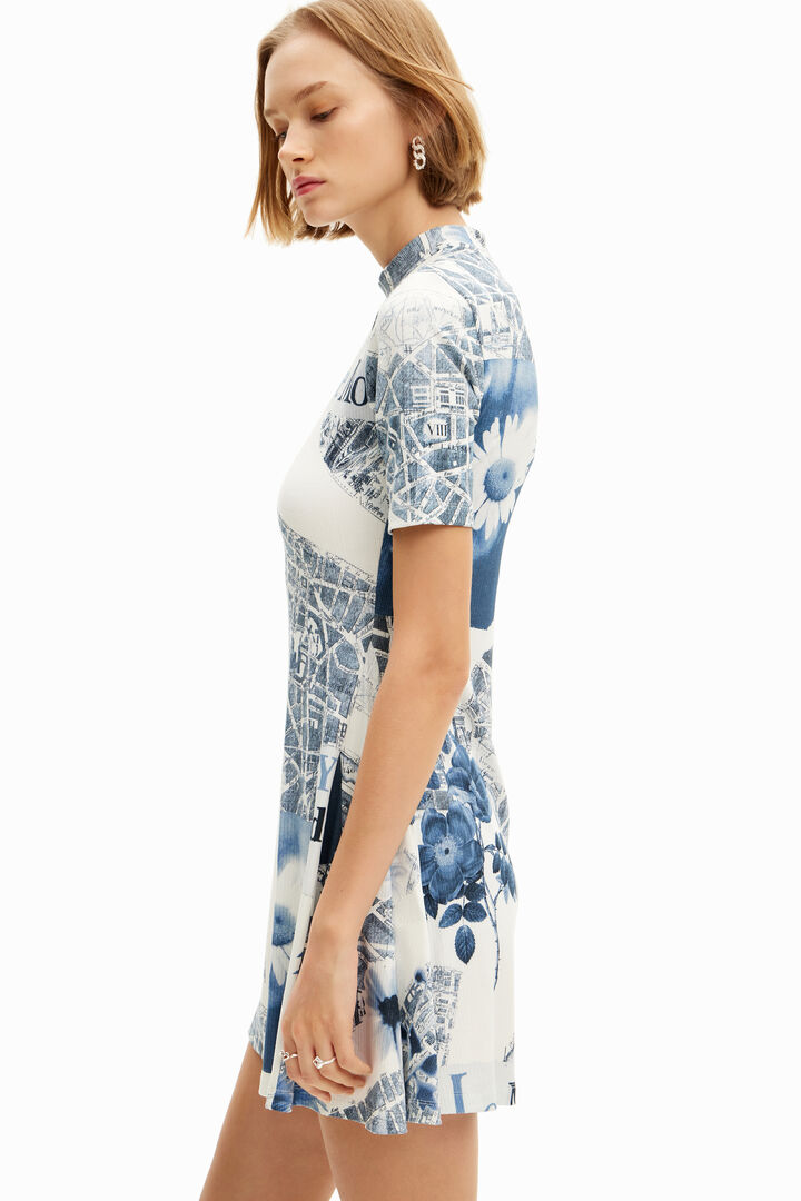 Short map skater dress | Desigual