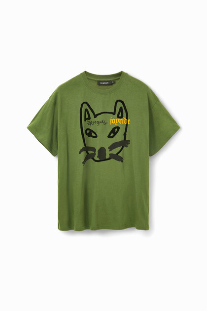 Oversized T-shirt met kat