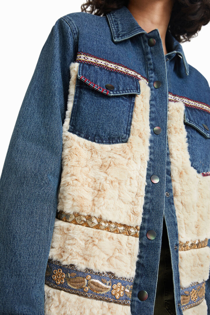 Hybrid denim jacket fleece | Desigual