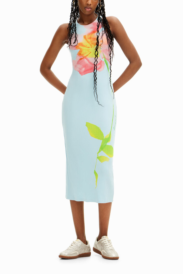 Midi-Kleid Blume | Desigual