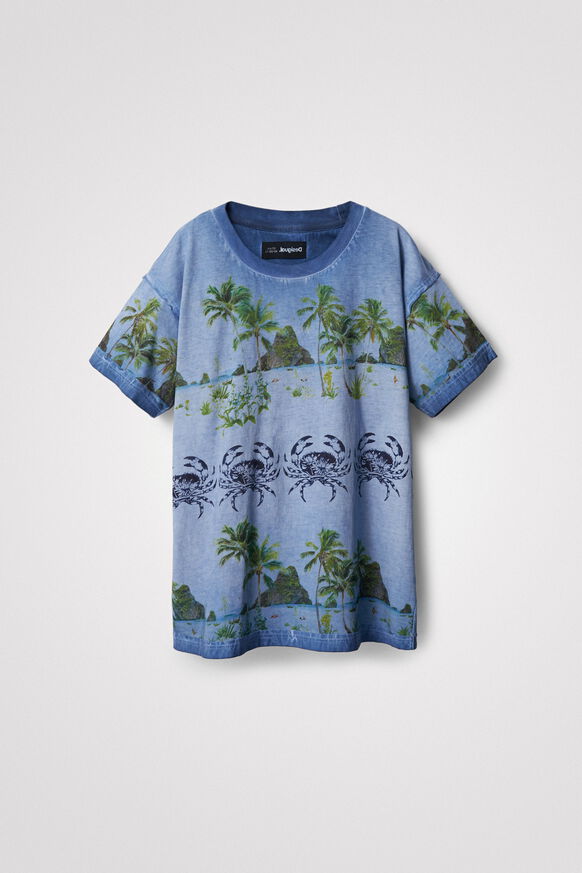 T-shirt plage tropical | Desigual