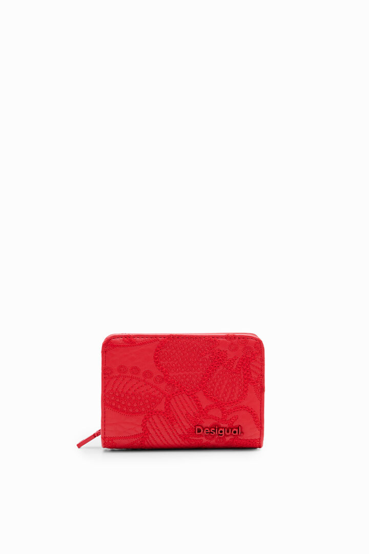 Cartera S bordada flores | Desigual