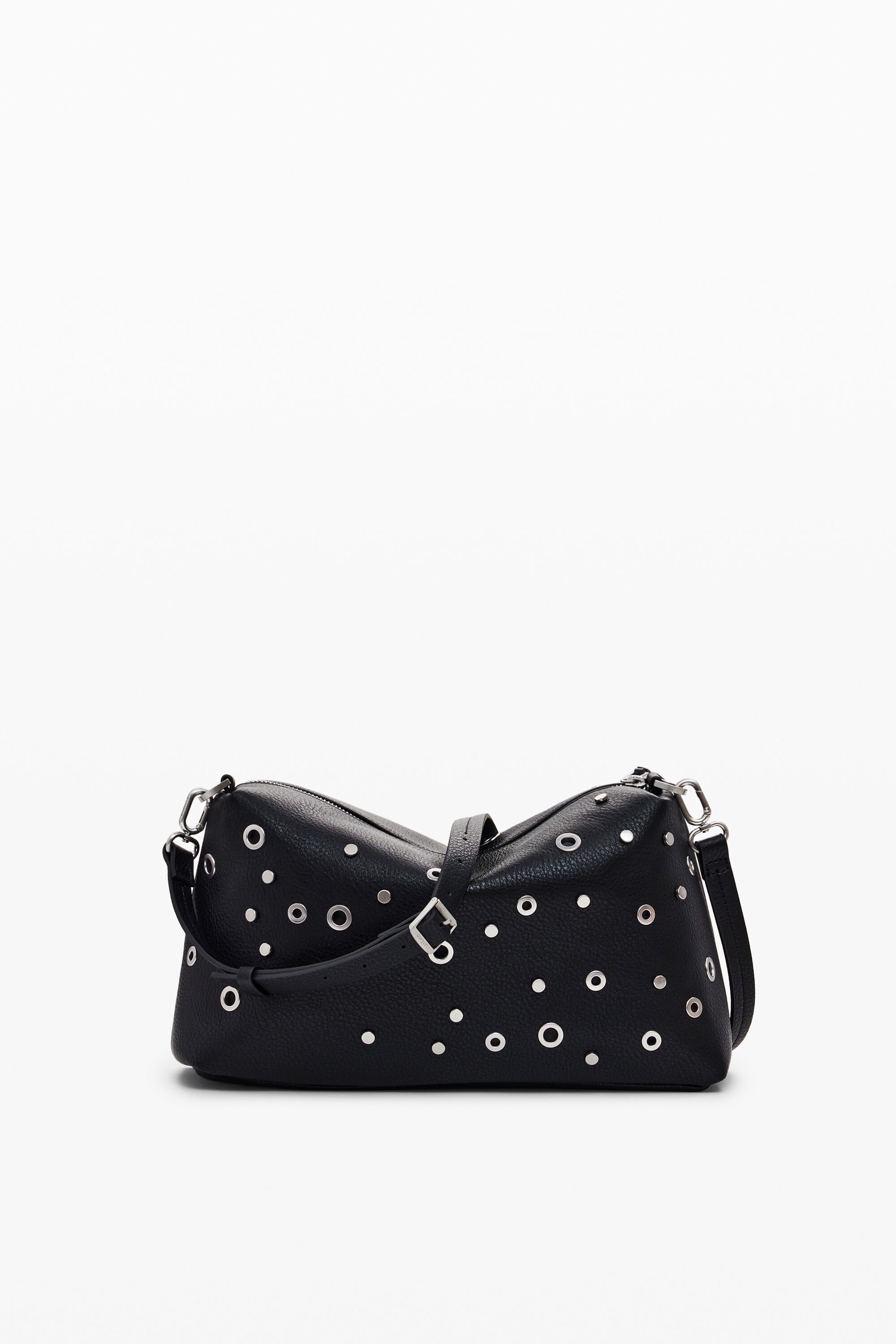 Desigual Studded Handbag In Black