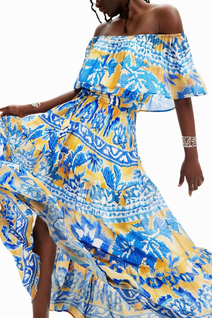 Stella Jean long arty dress | Desigual