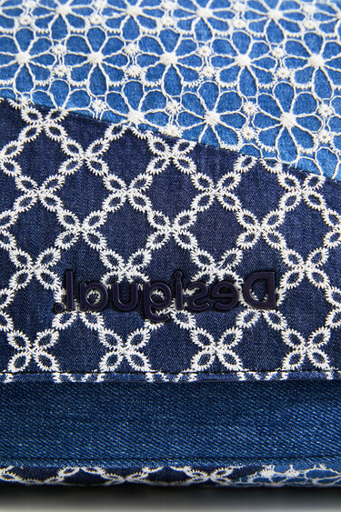Embroidered denim sling bag | Desigual