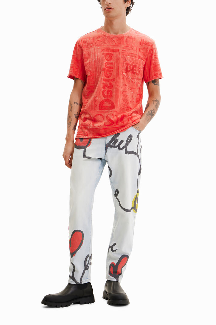 Camiseta logos tejido lavado | Desigual