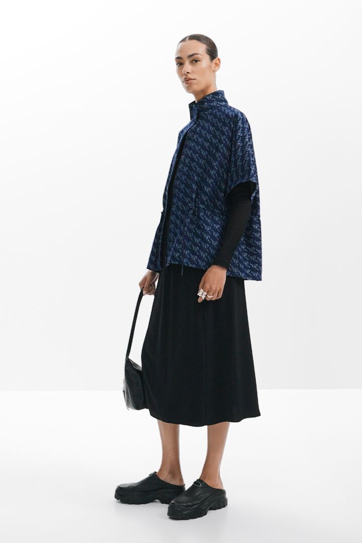 Geometric pattern poncho | Desigual