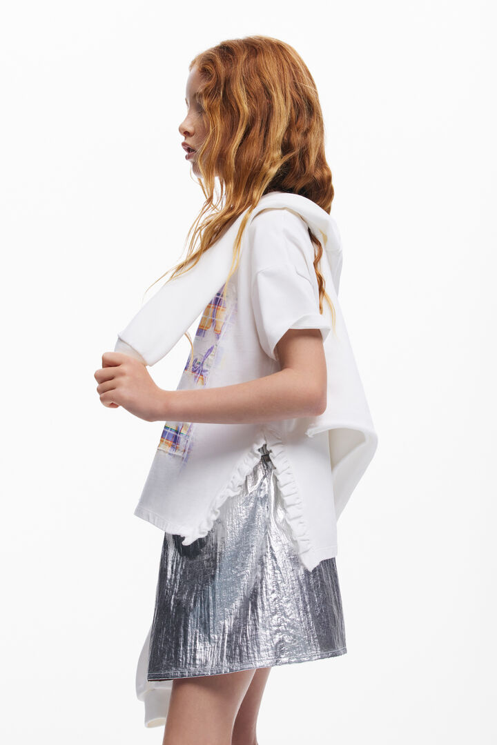 T-shirt &agrave; manches courtes &agrave; carreaux | Desigual