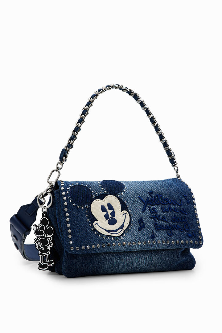 Borsa M tracolla denim Mickey Mouse | Desigual