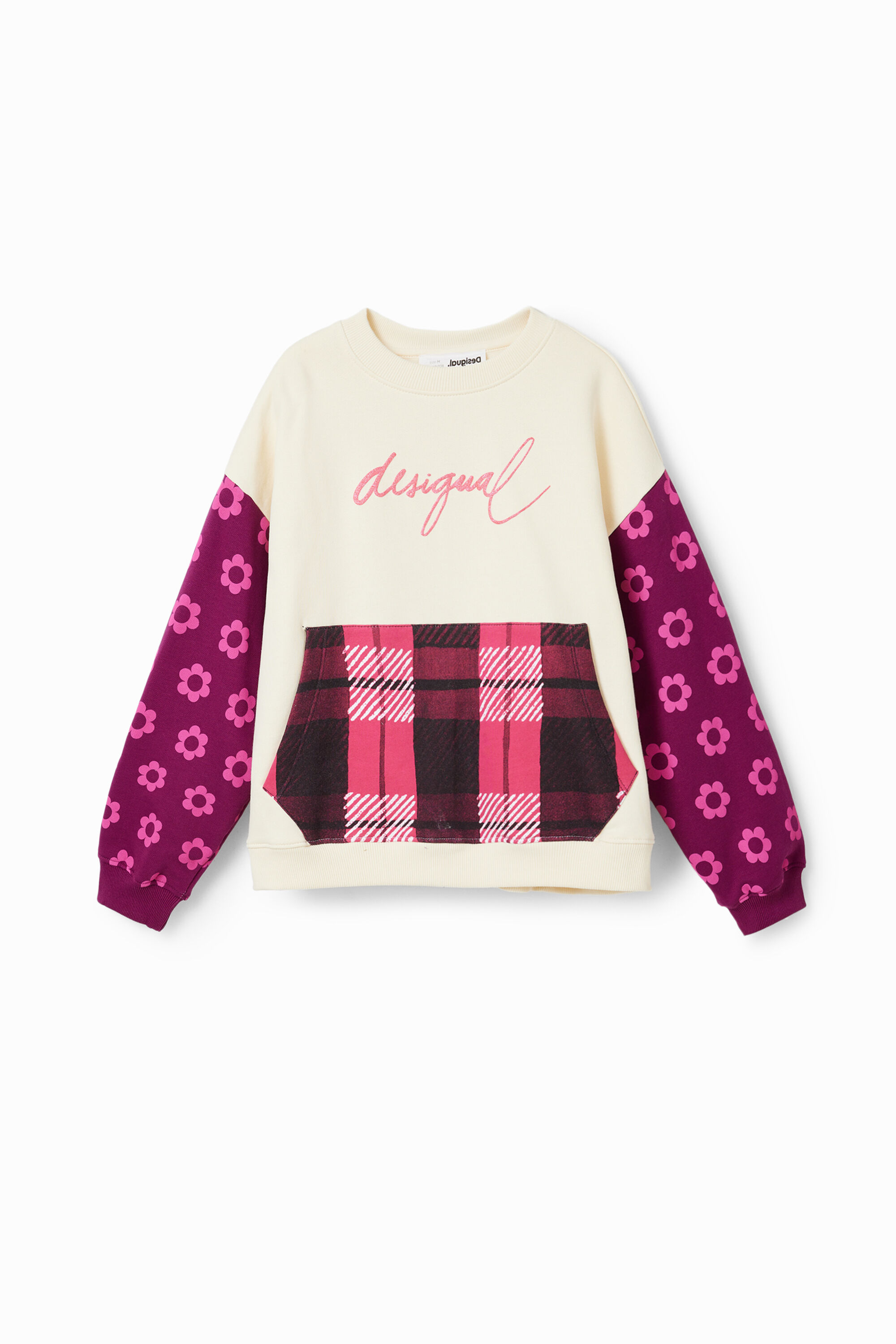 Sweater Karos Blumen