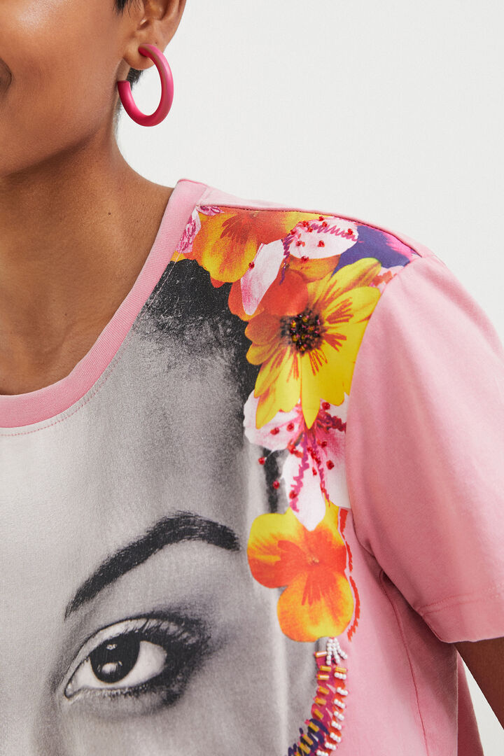 Koszulka z koralikami w stylu arty | Desigual