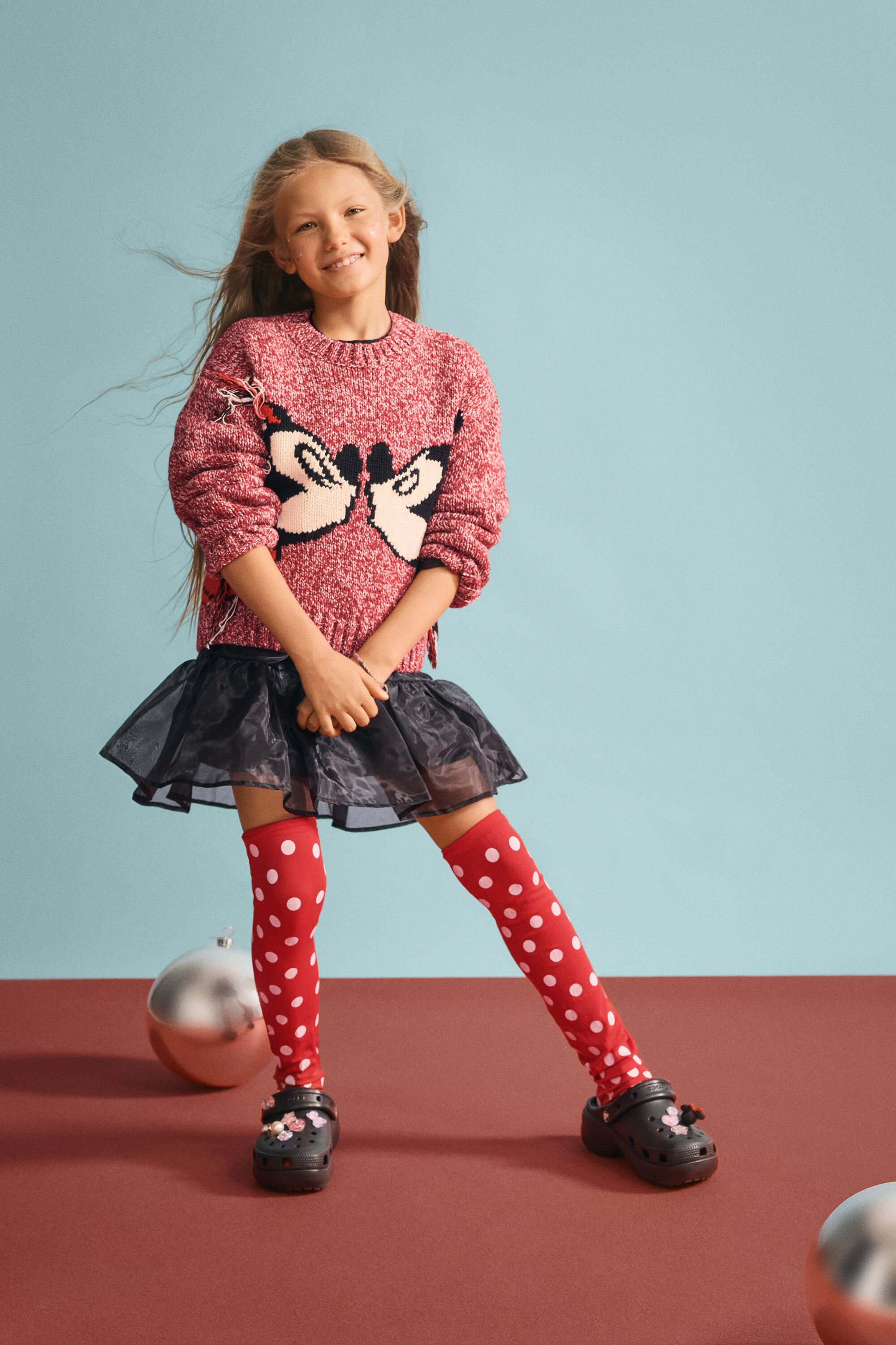 ミッキーとミニーマウス™のセーター ホワイト 少女の頃 I Desigual.com
