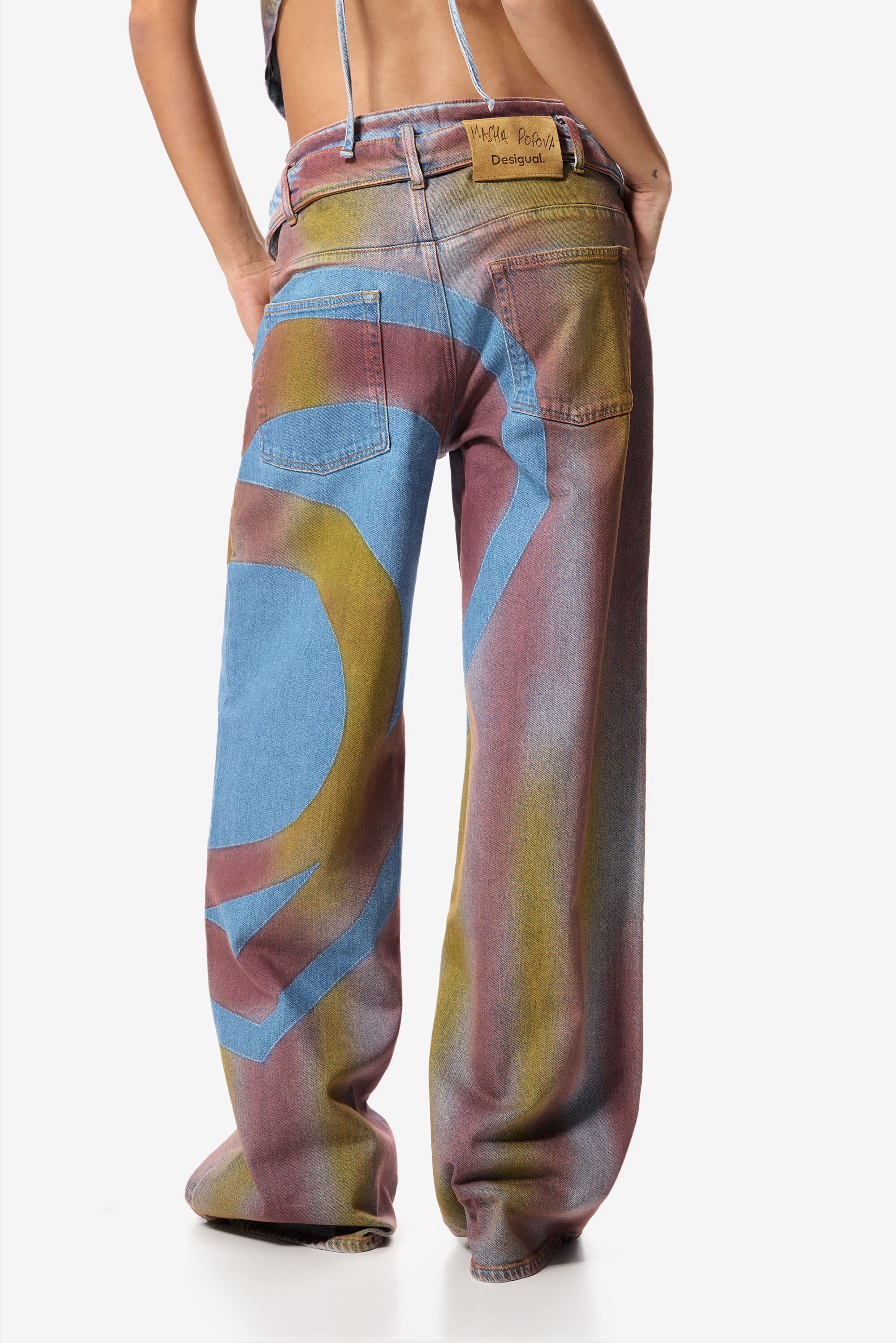 Oversized trousers Masha Popova blue Women's I Desigual.com