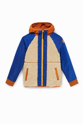 Bicolour hooded jacket
