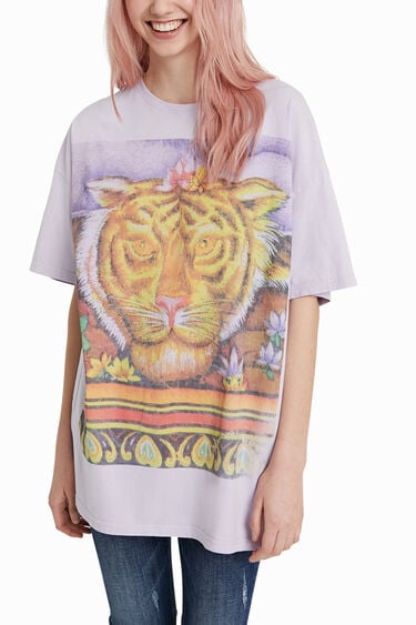 ヒンドゥー風 トラモチーフ ユニセックス Tシャツ Desigual Com