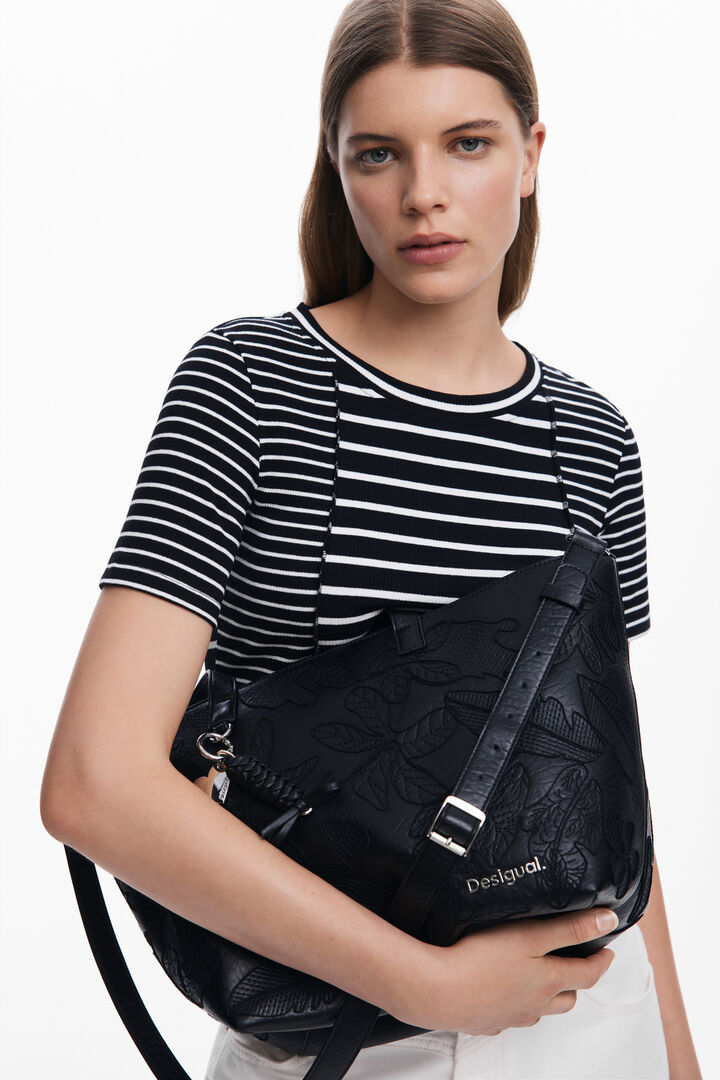 Grote geborduurde shopper tas | Desigual
