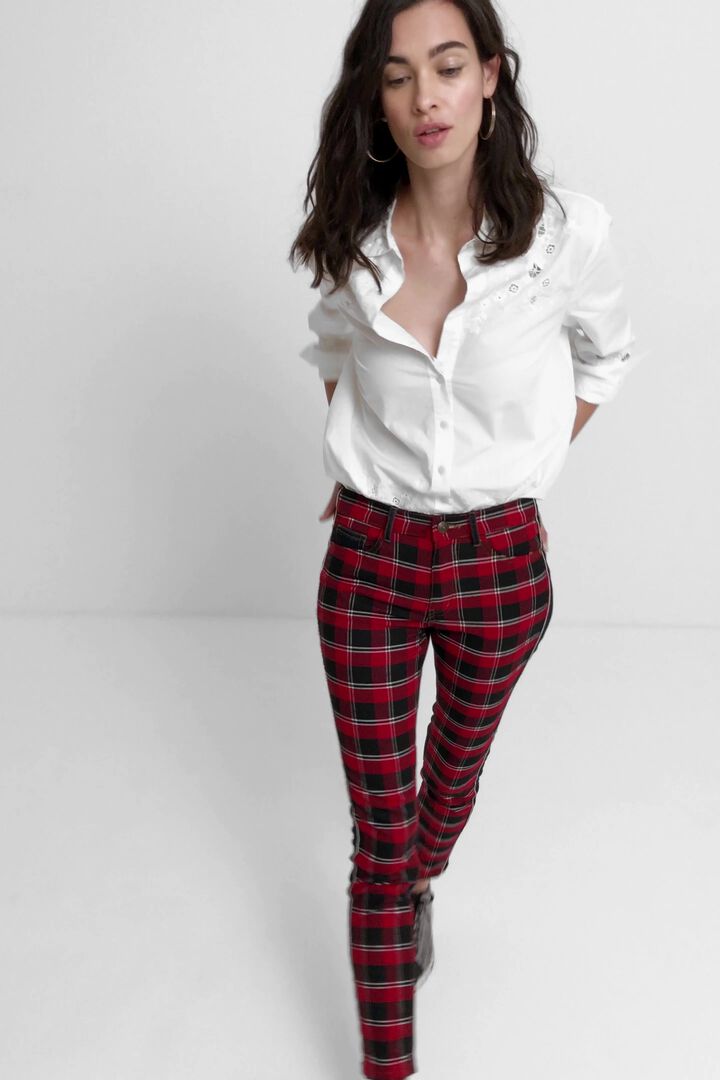 Skinny tartan jeans | Desigual