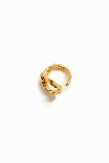 Zalio gold plated letter O ring | Desigual