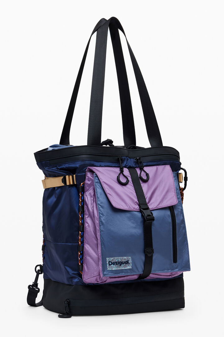 Large nylon tote backpack | Desigual