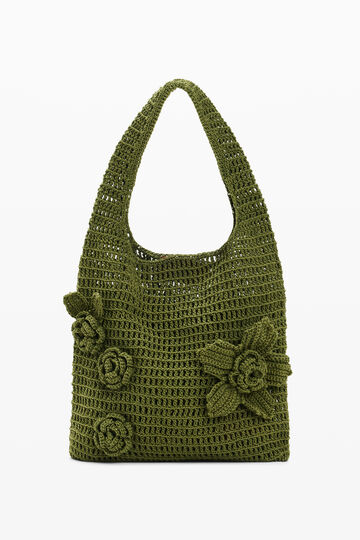 Bossa de ganxet amb flors | Desigual