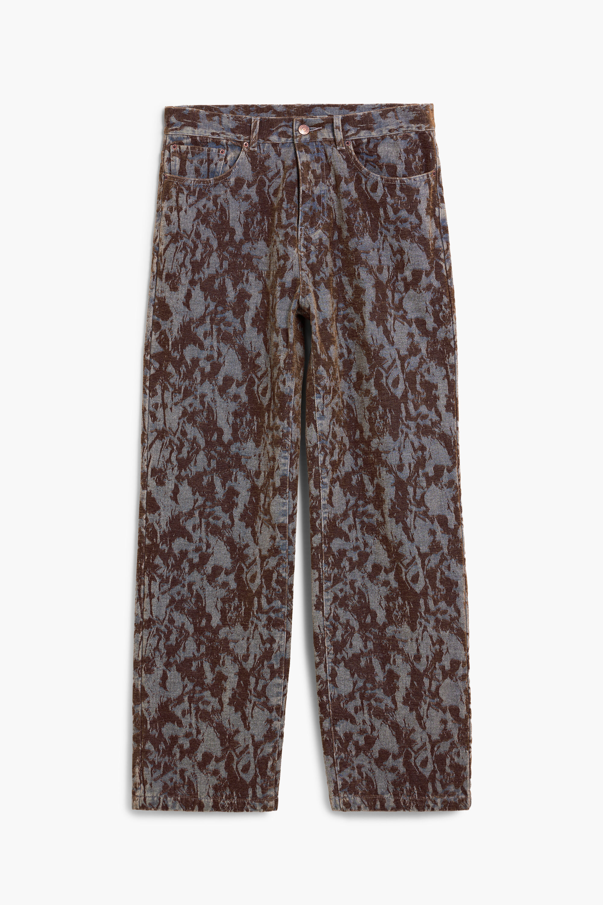 Pantalón recto texturas - BROWN - 30