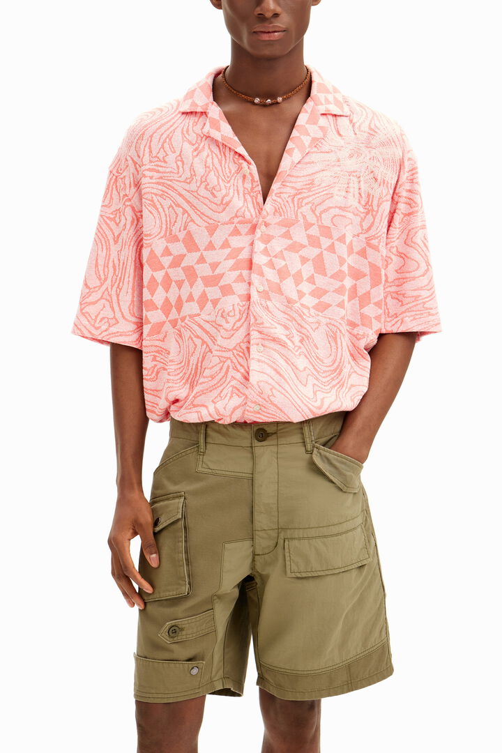 Bicolor arty knit shirt. | Desigual