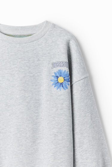 Bluza oversize z kwiatem | Desigual