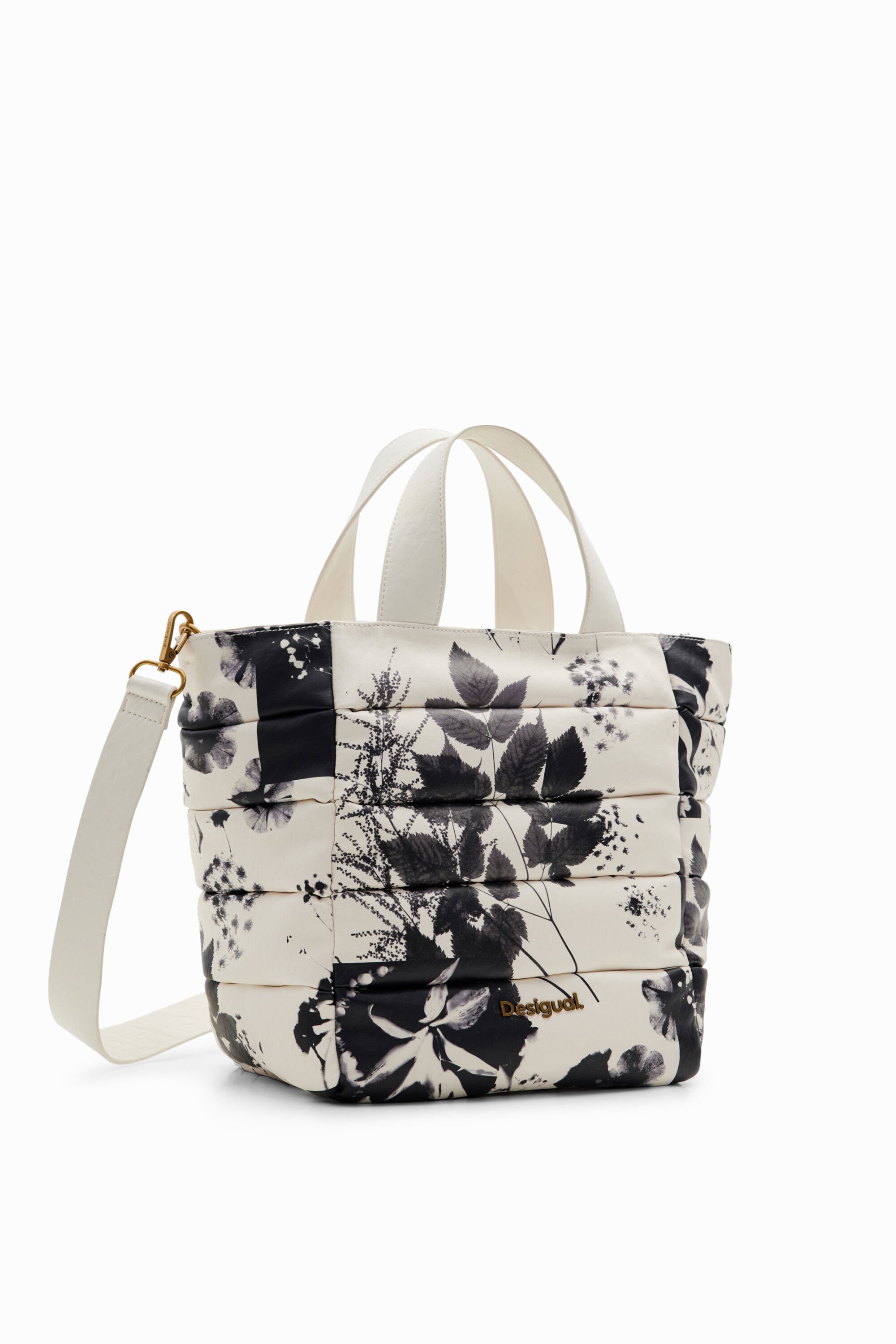 Desigual Borsa shopper media foglia