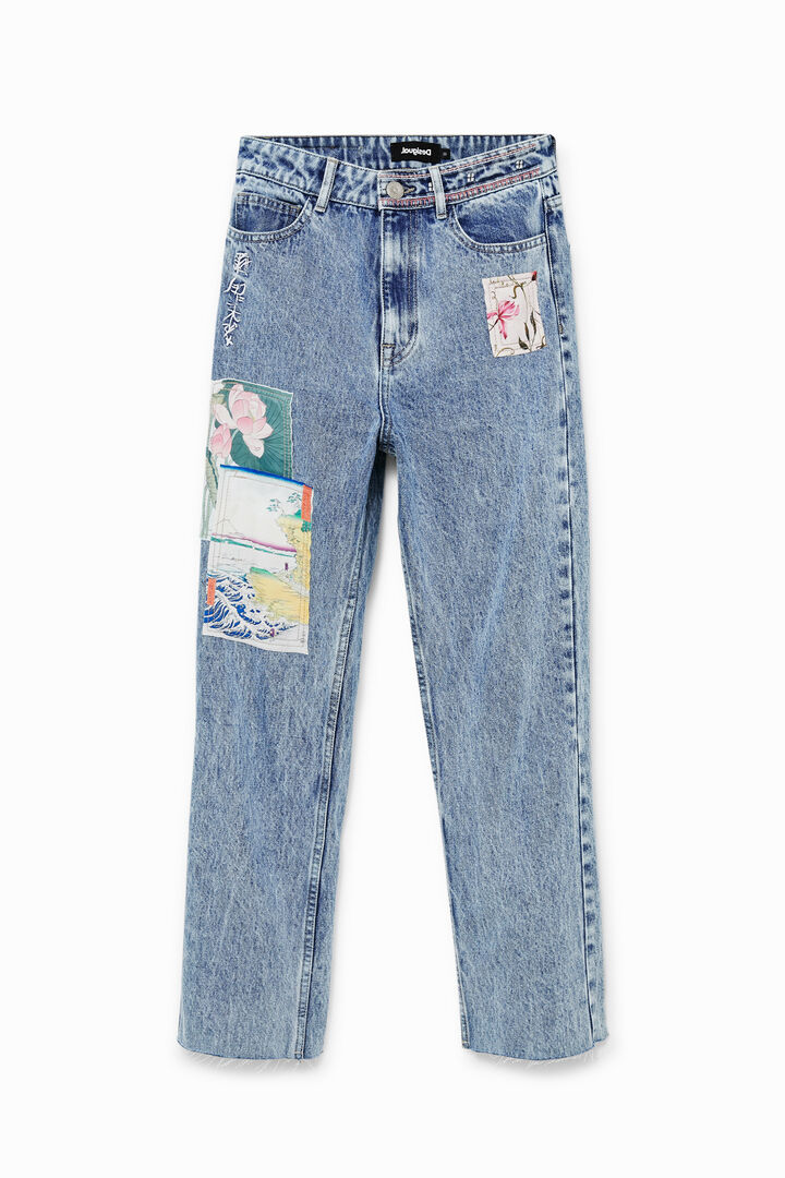 Jeans Straight cropped giapponese