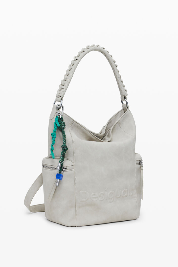 Large logo faux leather backpack | Desigual