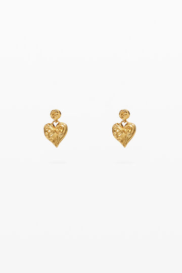 Pendientes corazón baño oro Zalio | Desigual