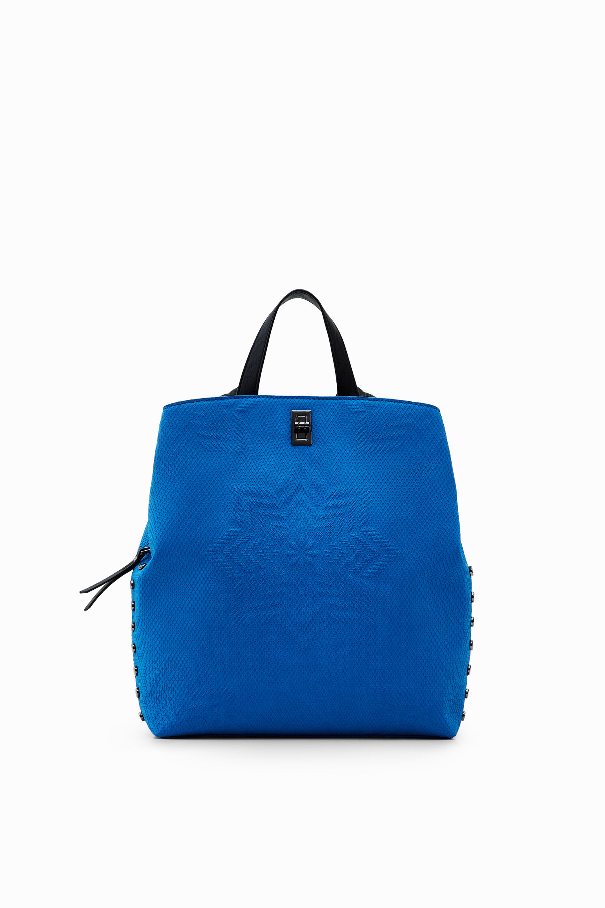 Mochila top azul desigual