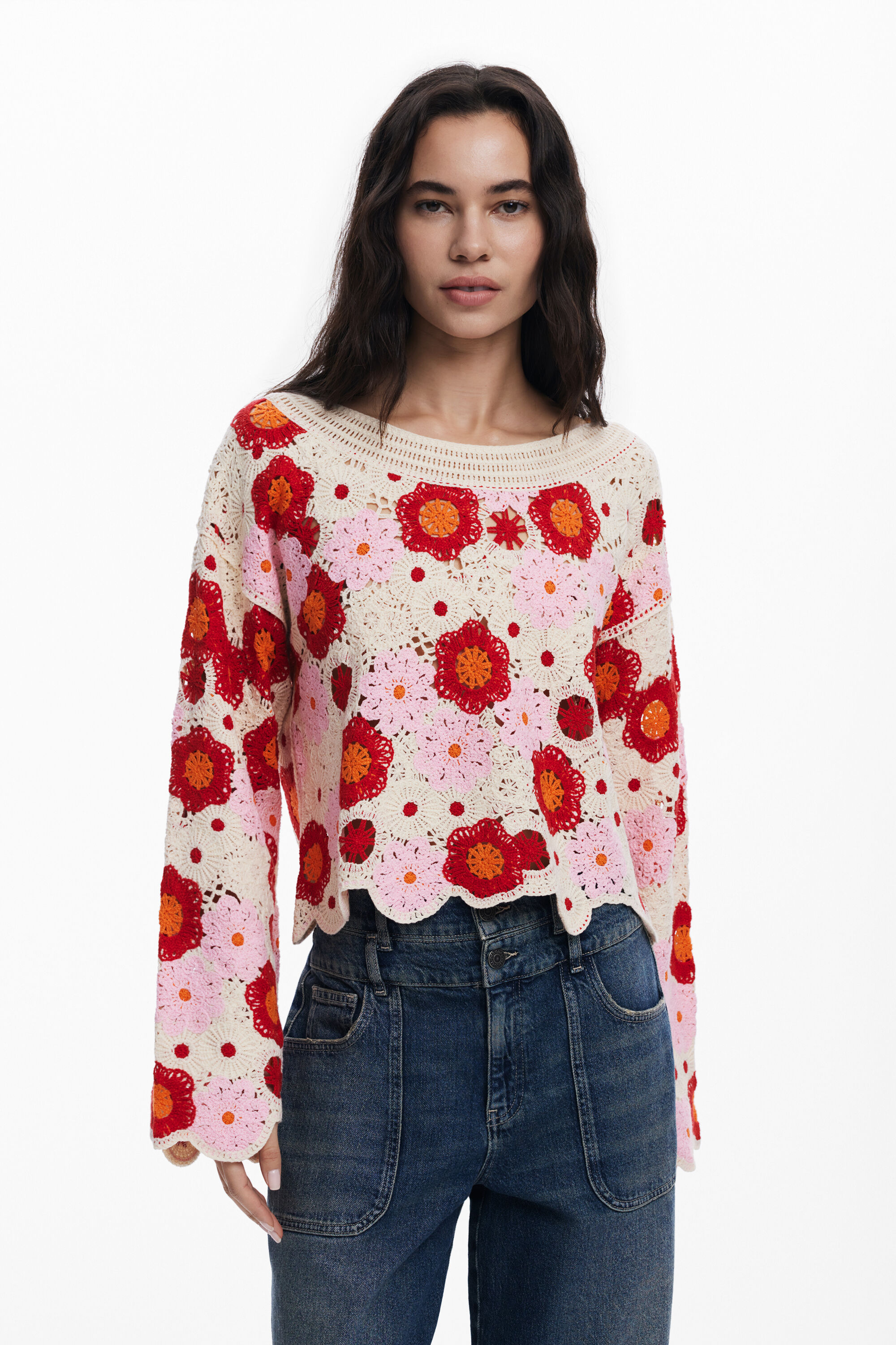 Top en crochet multicolore - Desigual - Modalova