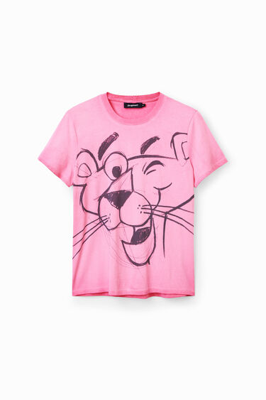 T-shirt contraste Pantera Cor-de-rosa | Desigual