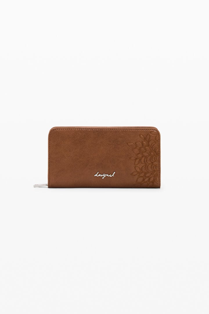 Medium embroidered wallet