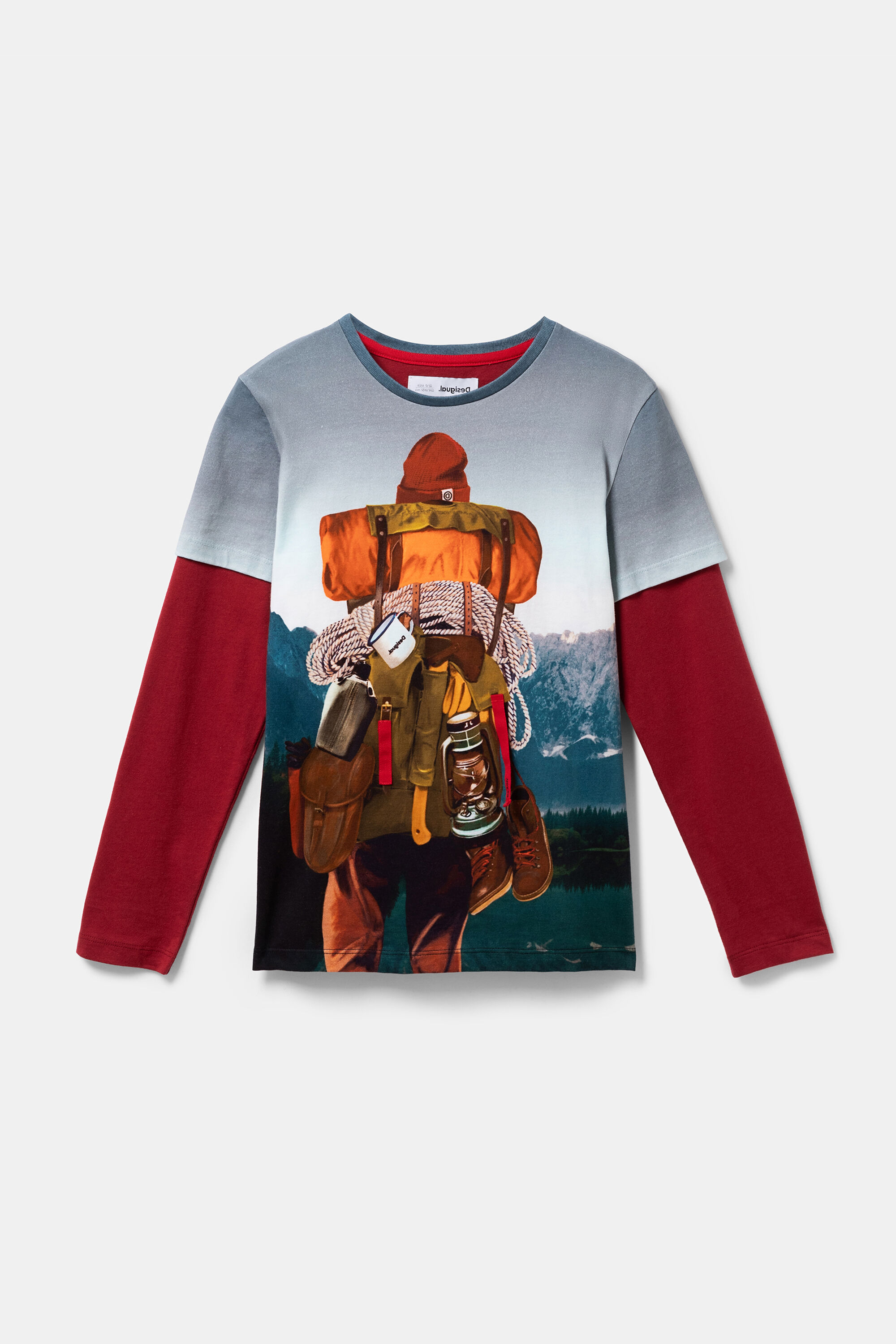 Shirt doppelte Ärmel Bergsteiger
