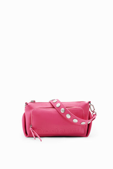 Midsize half-logo crossbody bag