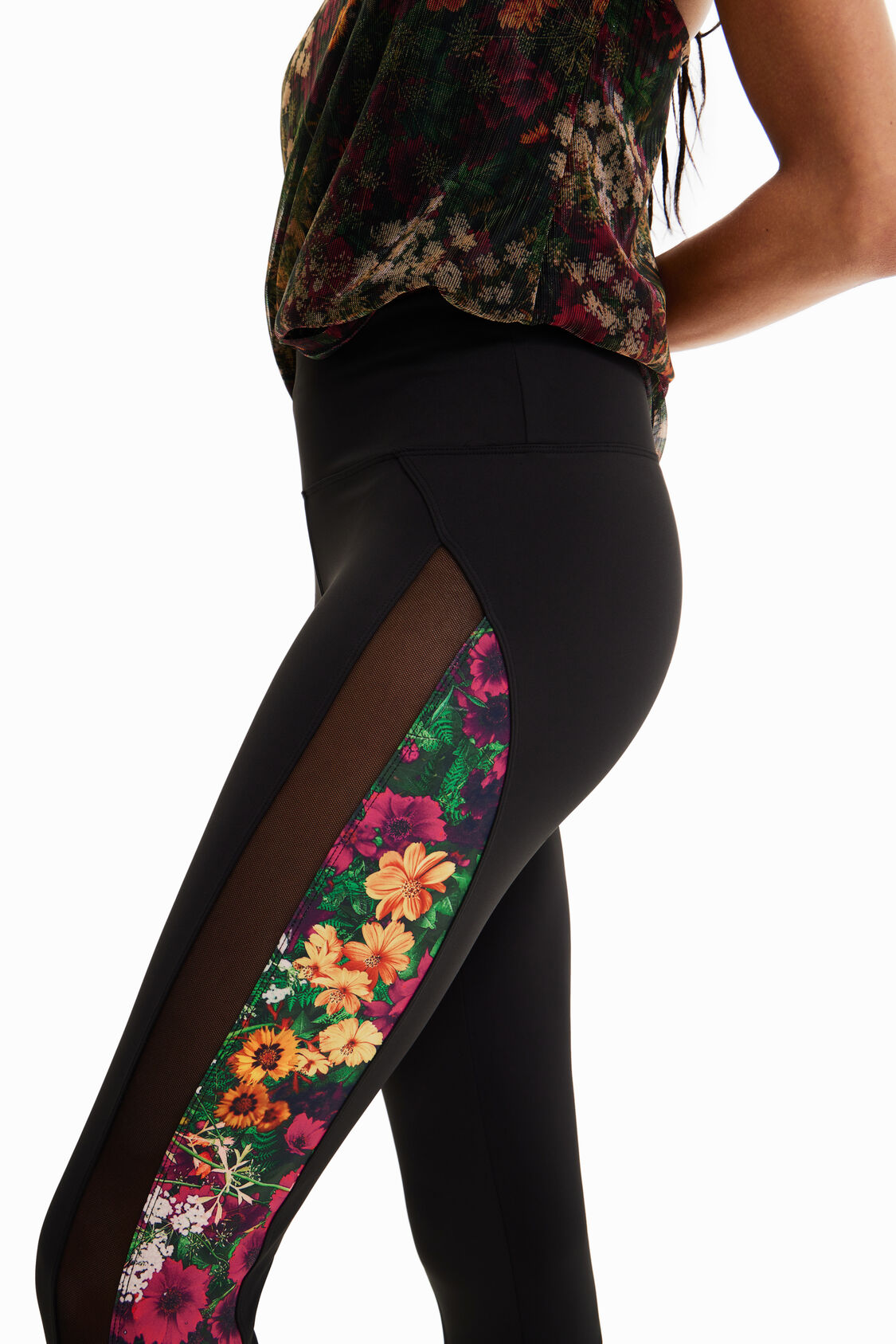 Roca Asumir reserva Leggings slim floral | Desigual.com