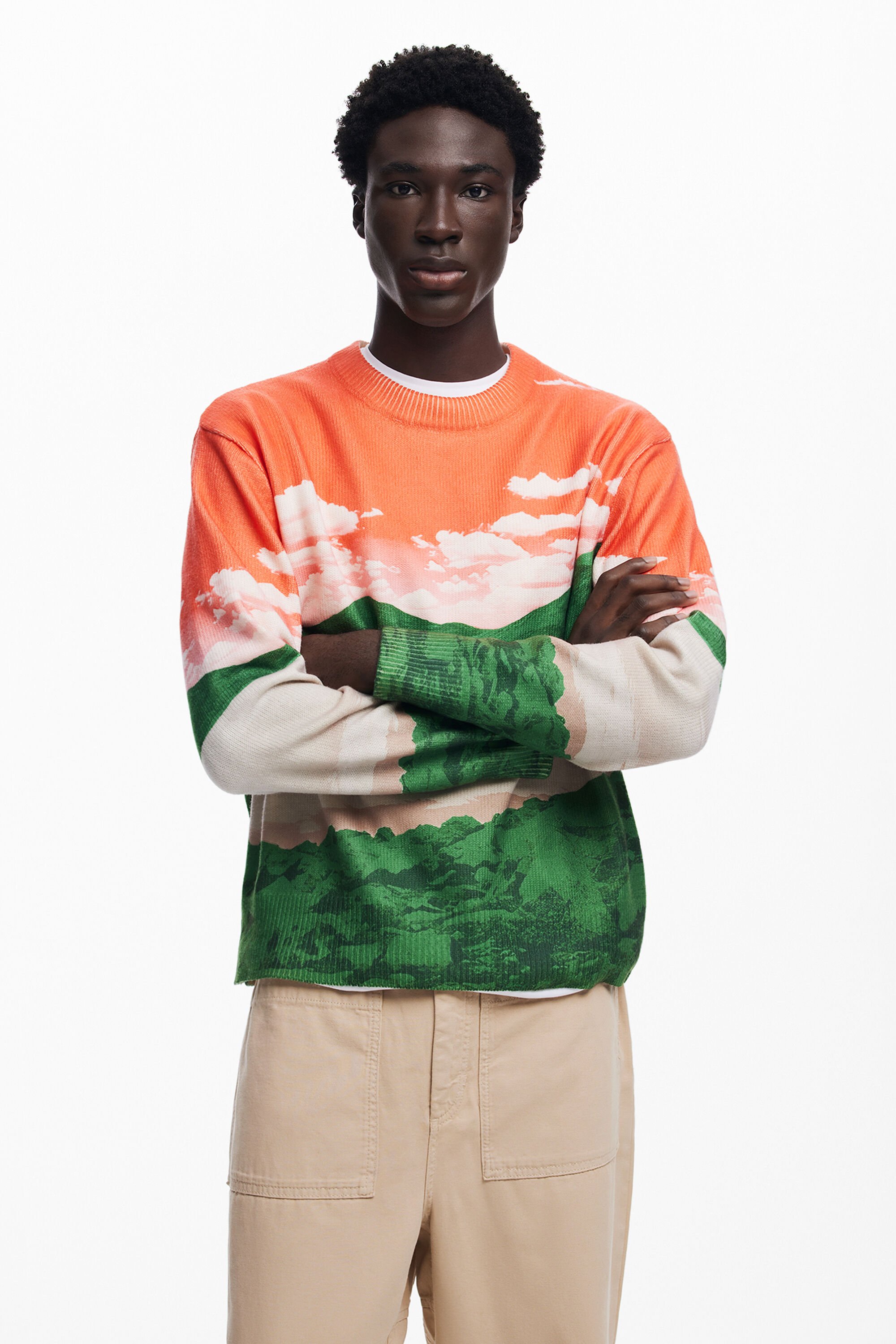 Landscape sweater men s I Desigual