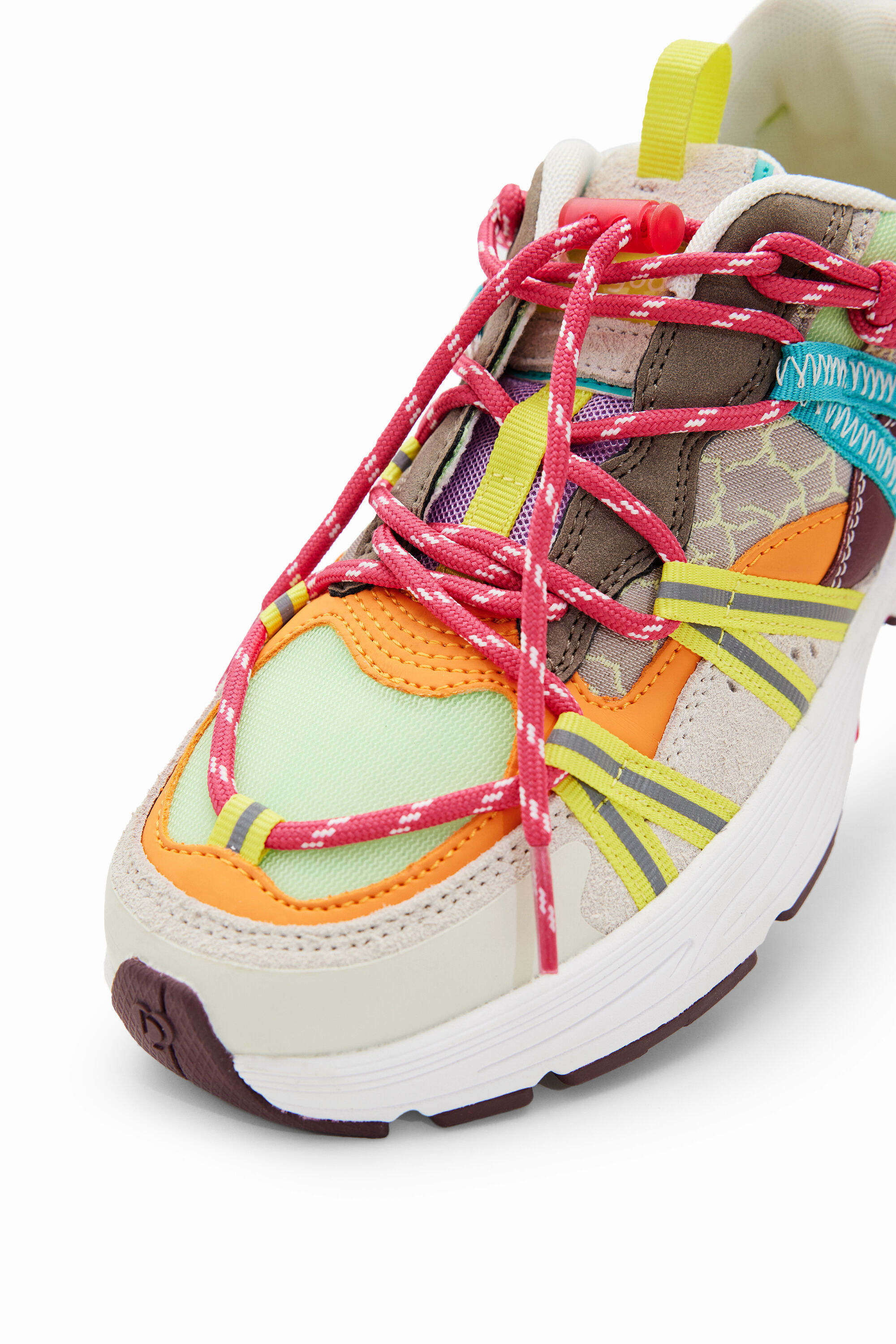 Shop Desigual Trekking Running Sneakers In Material Finishes