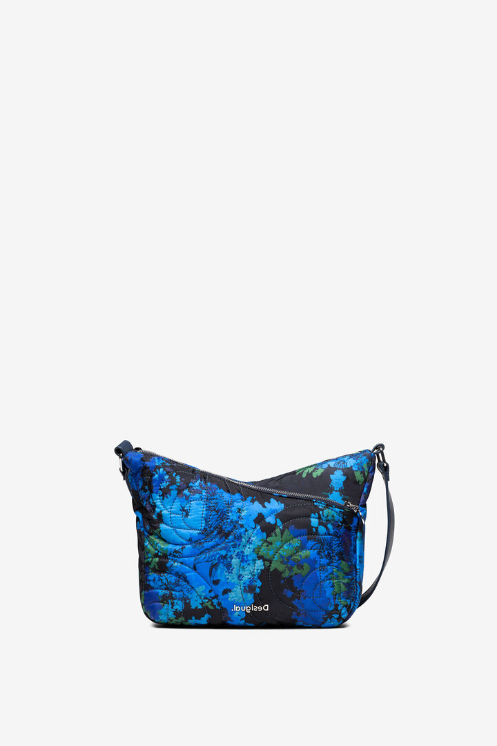 Padded sling bag with floral camouflage | Desigual