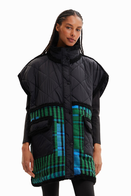 Poncho patchwork convertible