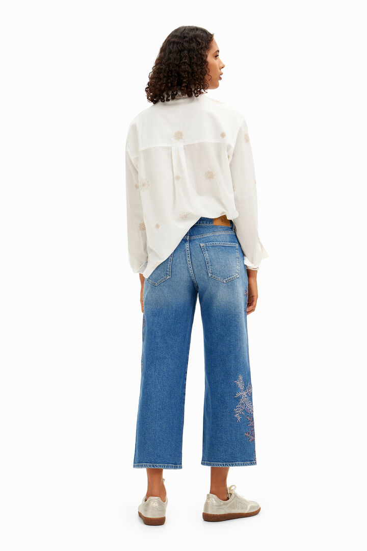 Pantalon en denim floral | Desigual