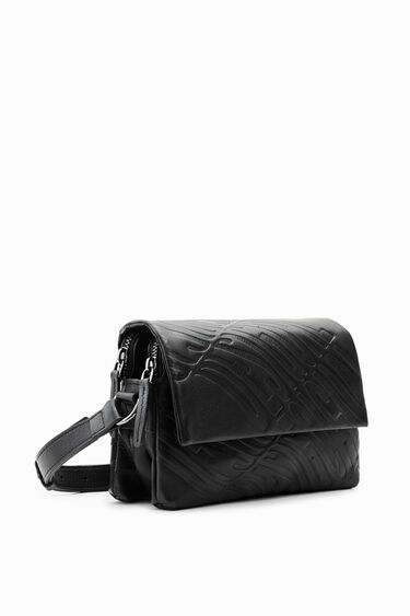 Petit sac à bandoulière cuir logos | Desigual