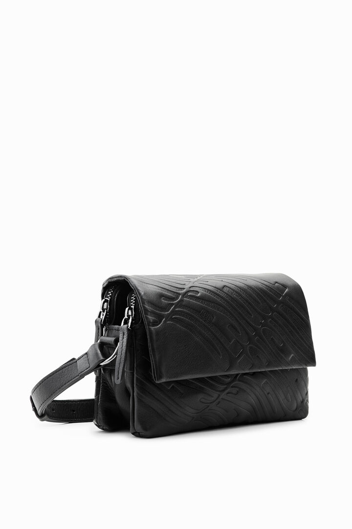 Small leather logo crossbody bag | Desigual
